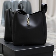 생로랑 YSL 명품 숄더백 그레인 가죽 Le 5a7 소프트 라지백 블랙 가방 753837