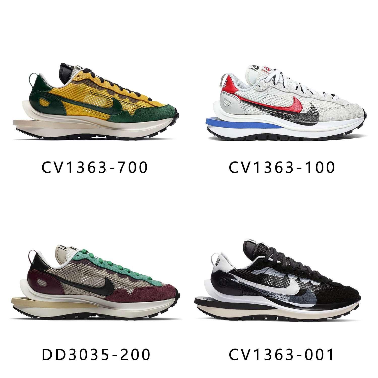 나이키 Sacai x NIKE VaporWaffle 3.0 캐주얼 조깅화 CV1363-001 CV1363-100